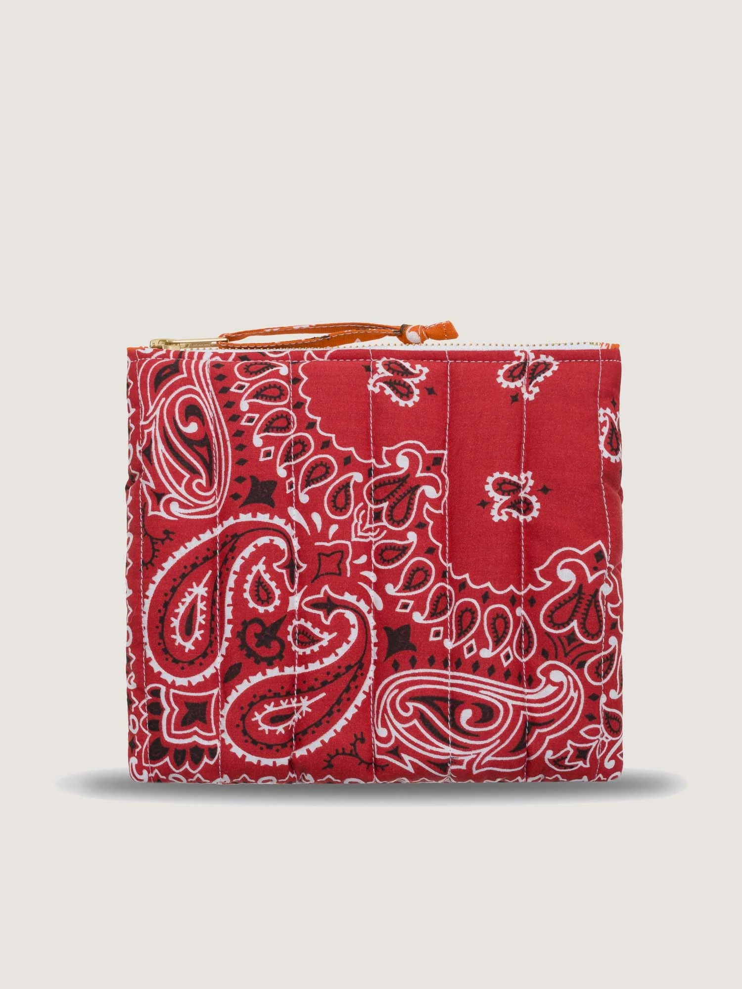Mini Pochette Zippée Matelassée - COEUR - Vintage Red / Burnt Orange - Image 3