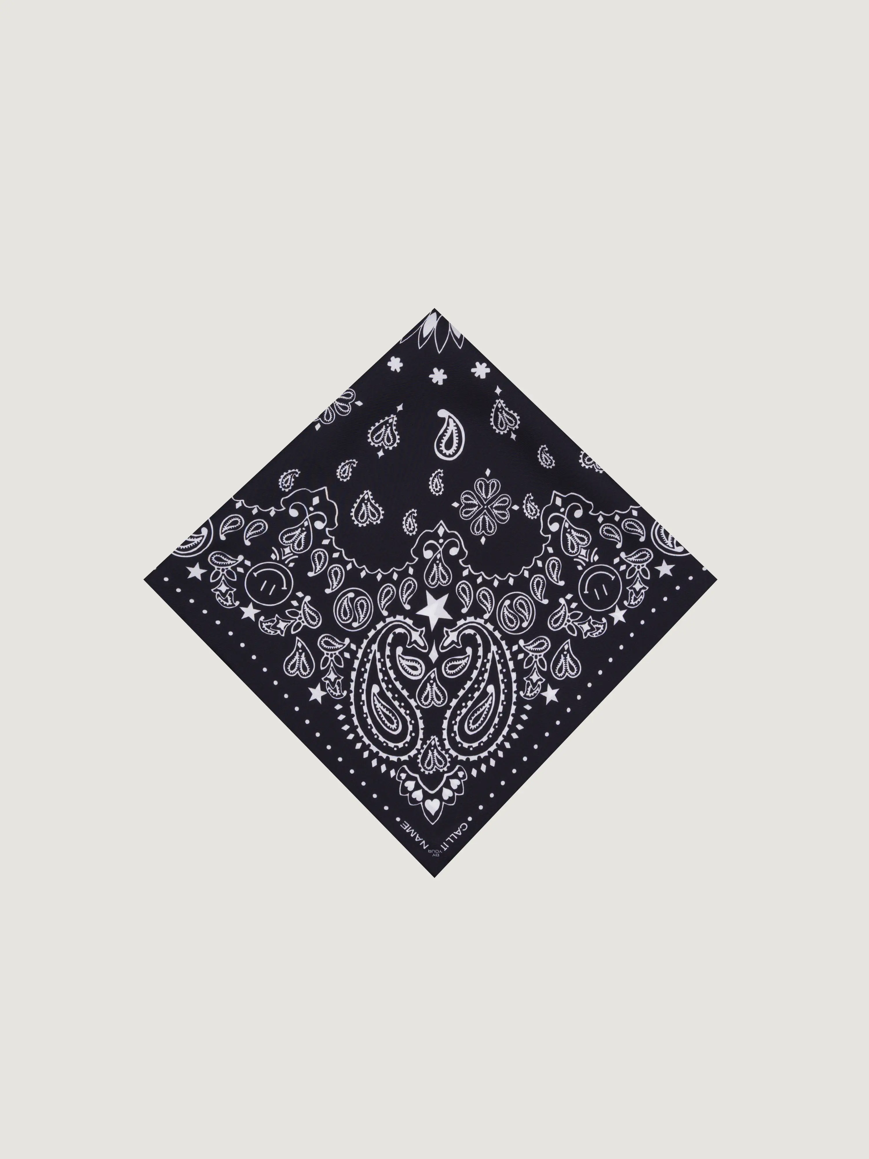 Bandana en Soie - STAR - BLACK - Petit Modèle - Image 3