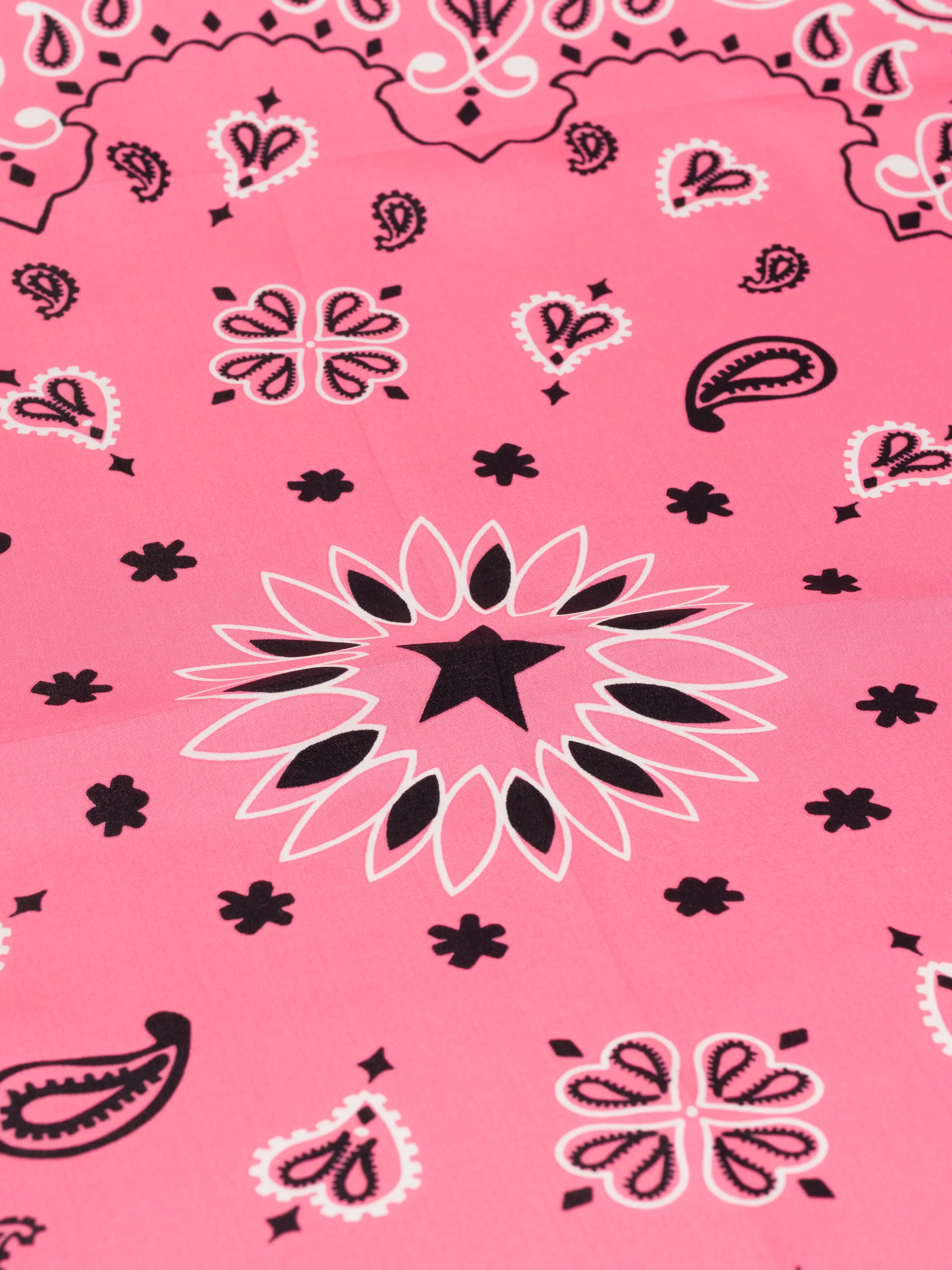 Bandana en Soie - STAR - PINK - Grand Modèle - Image 4