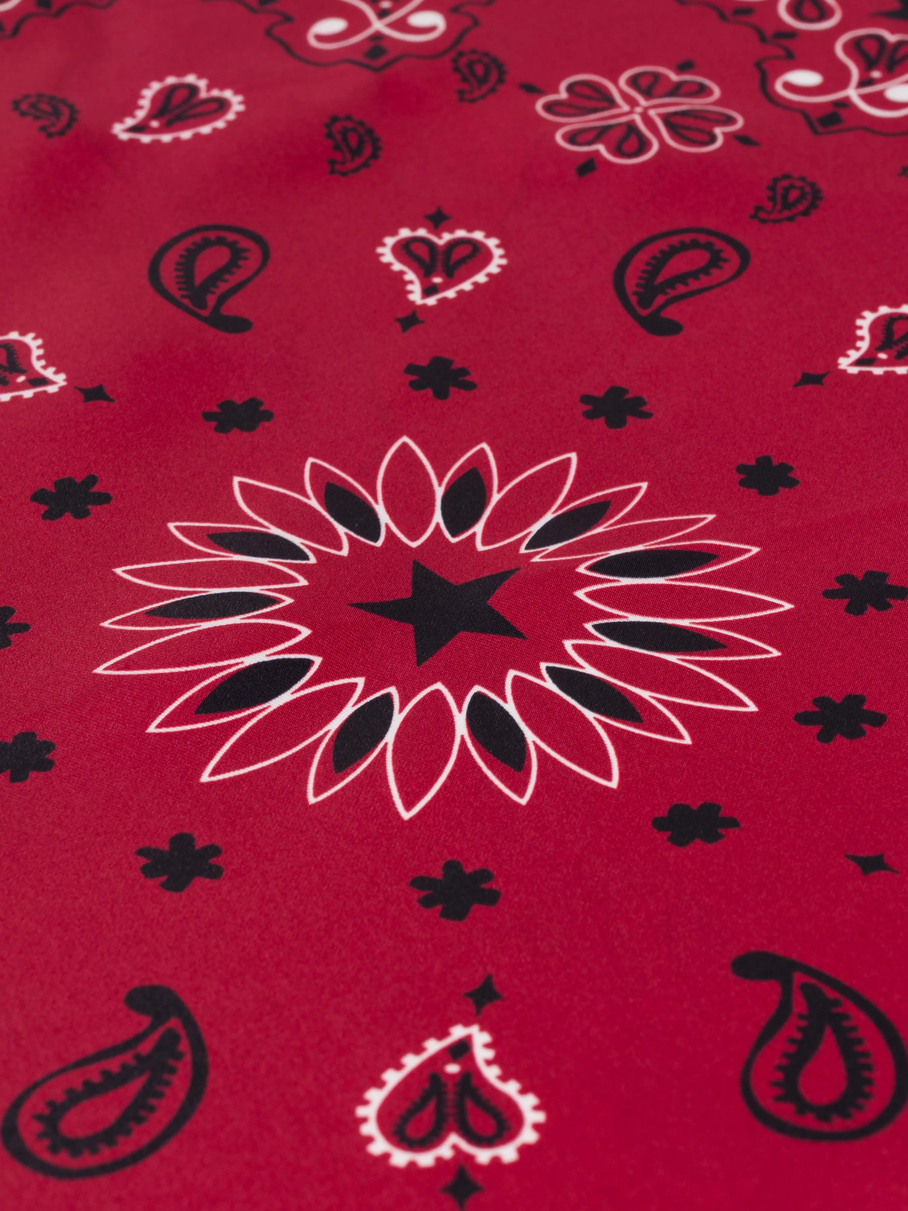 Bandana en Soie - STAR - RED - Petit Modèle - Image 4